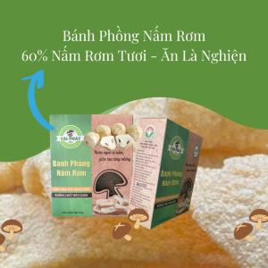 Bánh Phồng Nấm Rơm – 60% Nấm Rơm Tươi, Ăn Là Nghiện